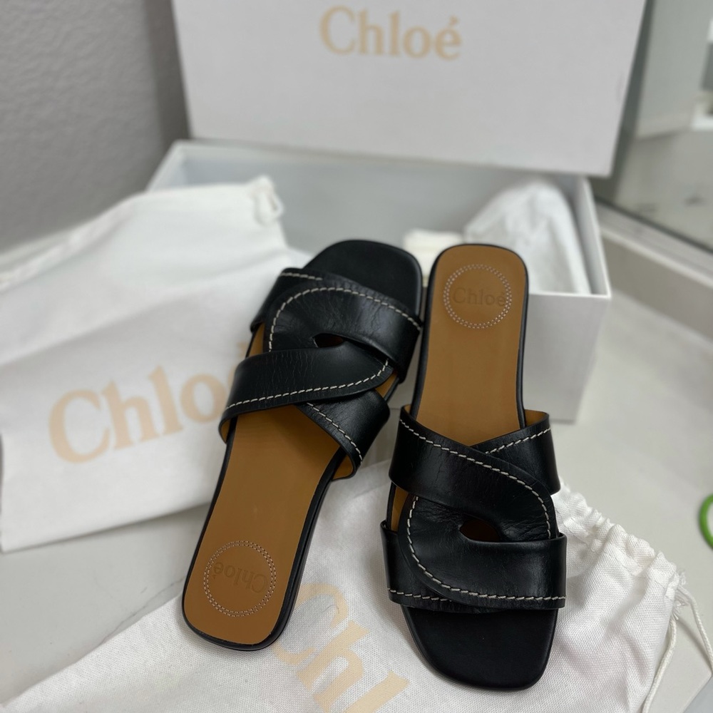 Chloè Classic Black slides